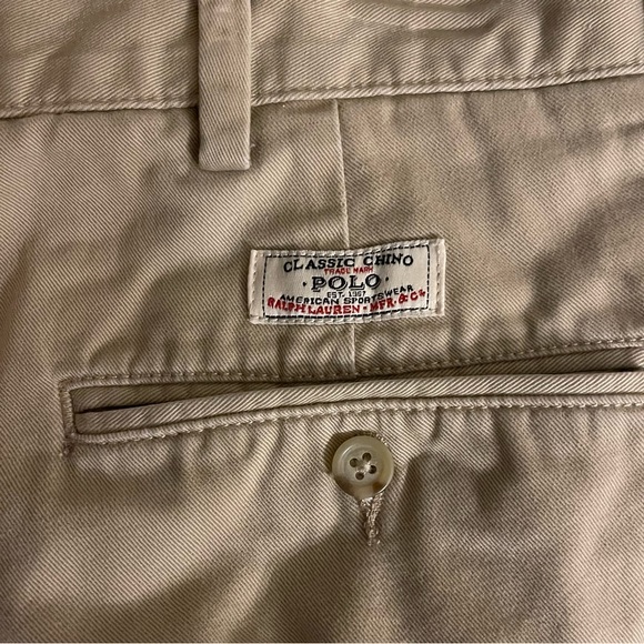 POLO RALPH LAUREN‎ Classic Khaki Chino Flat Front Pants Size 34 - Picture 5 of 6